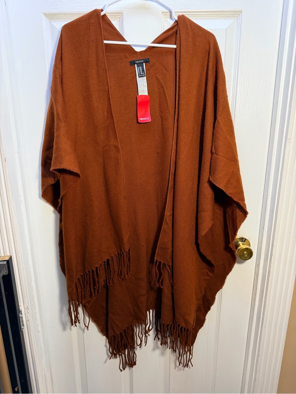 Forever 21 Rust Fringe Poncho